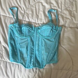 SHEIN Blue Lace Tank Top